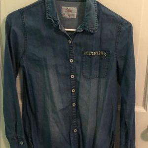 Denim button up